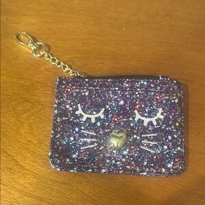 Cat Face Glitter Coin Purse